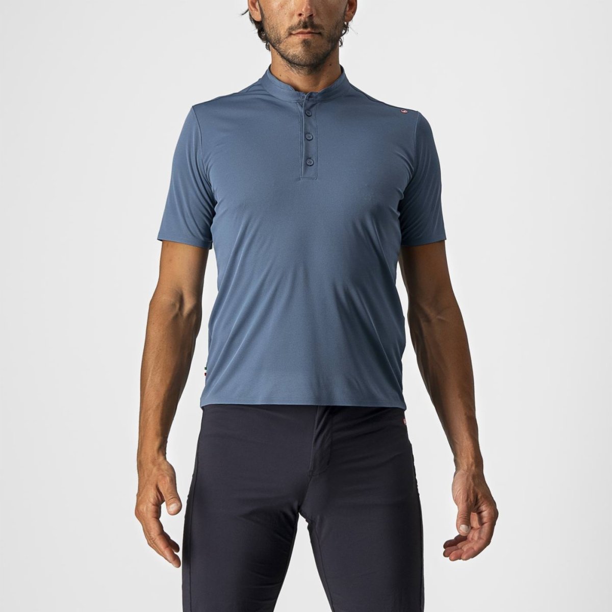 Castelli Tech 2 Short Sleeve Polo Shirt Light Steel Blue - M
