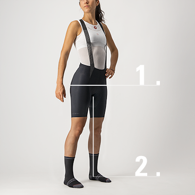 PRIMA deluxe bib short woman - white mesh - www.